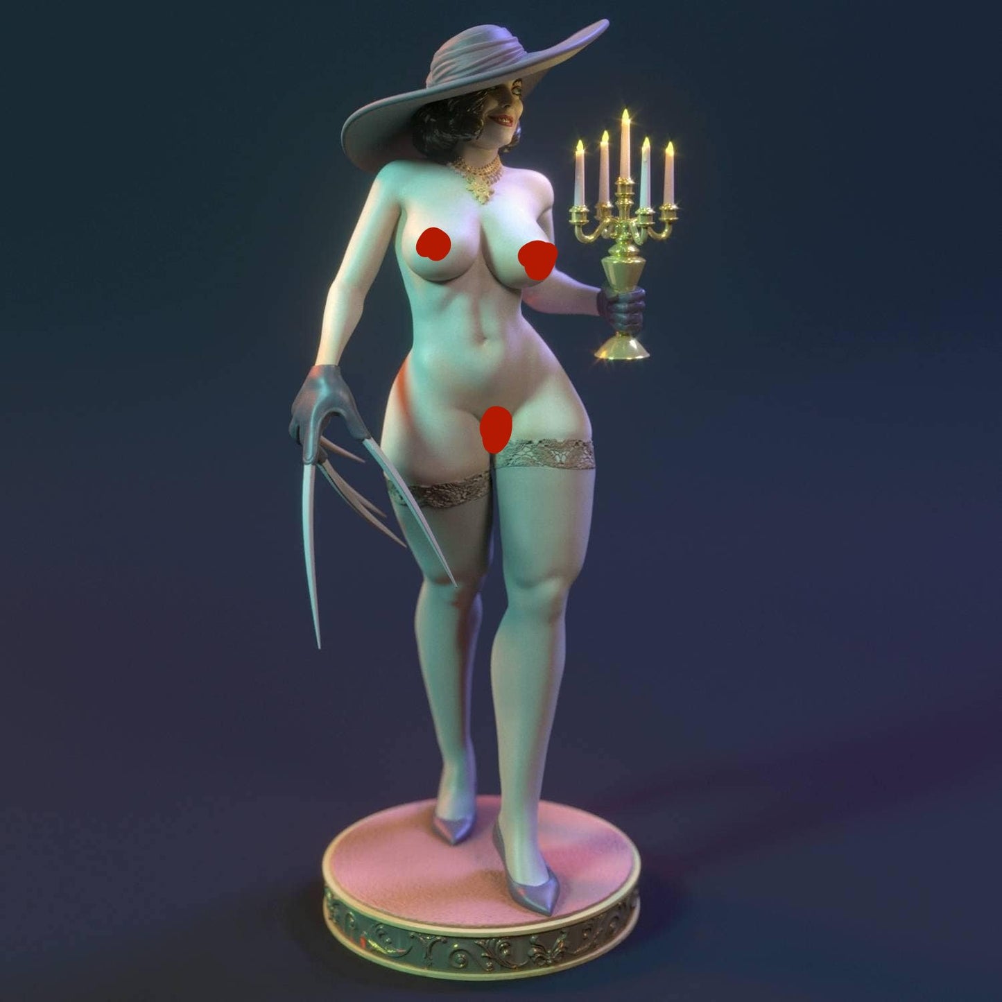 Lady Dimitrescu - SFW - NSFW - sexy -  unpainted - 3d print - fan art - figurine