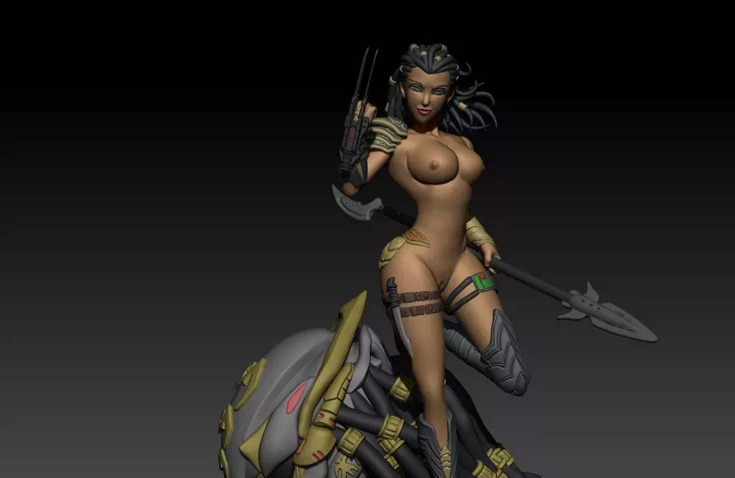 female predator - fan art - Sexy -nsfw -  3d printed - figure - statue - UNPAINTED