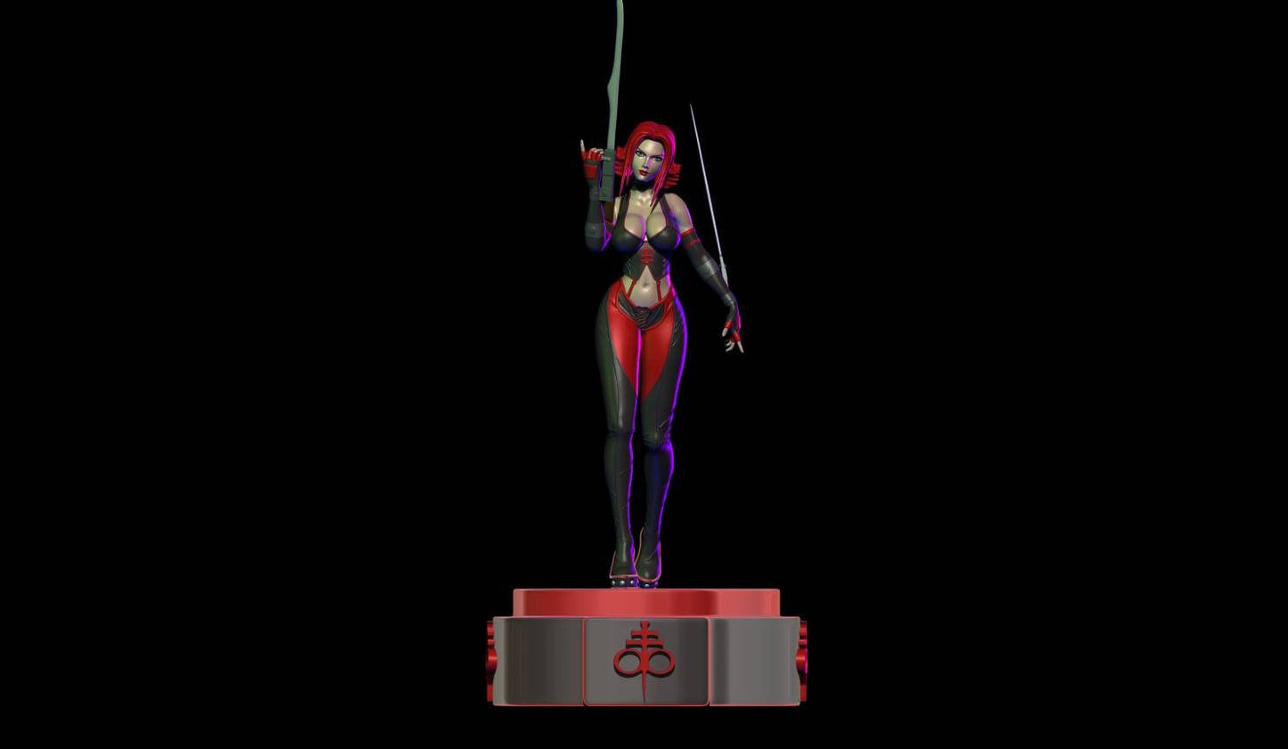 Blood Rayne  - Sexy - sfw - NSFW - unpainted - 3d print - fan art