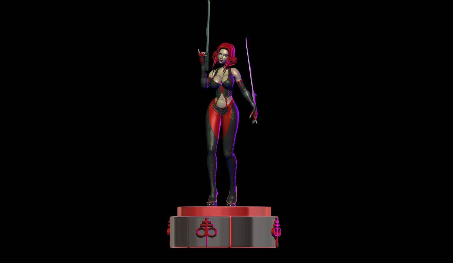 Blood Rayne  - Sexy - sfw - NSFW - unpainted - 3d print - fan art