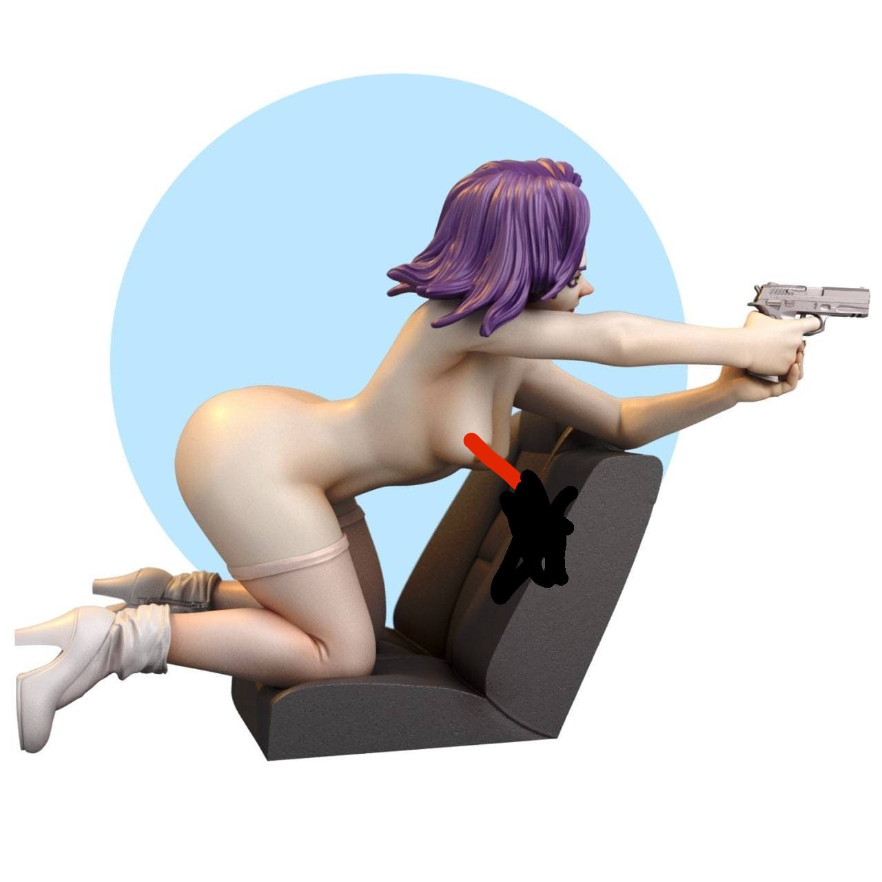 Fey Valentin - cowboy bebop - sfw - nsfw -  fan art - unpainted - 3d printed - figure