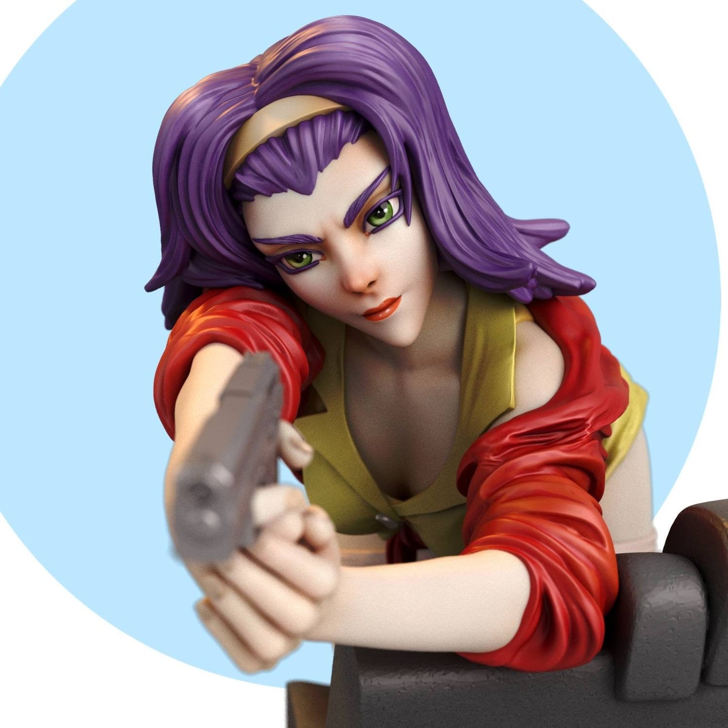 Fey Valentin - cowboy bebop - sfw - nsfw -  fan art - unpainted - 3d printed - figure