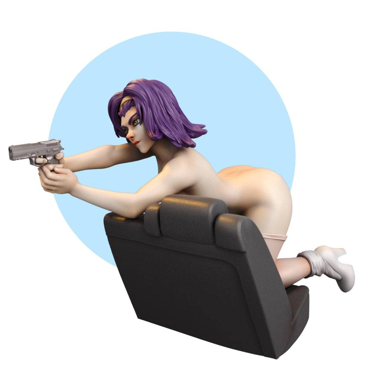 Fey Valentin - cowboy bebop - sfw - nsfw -  fan art - unpainted - 3d printed - figure