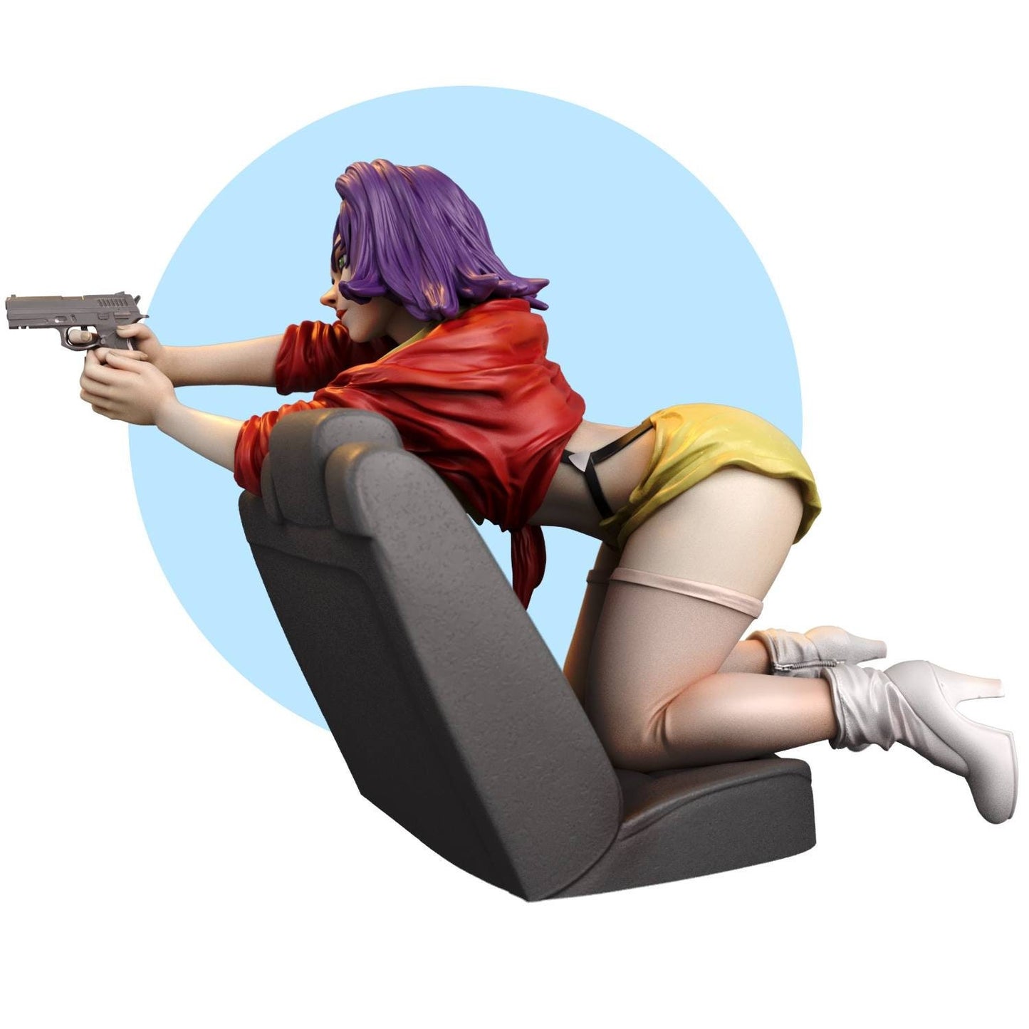 Fey Valentin - cowboy bebop - sfw - nsfw -  fan art - unpainted - 3d printed - figure