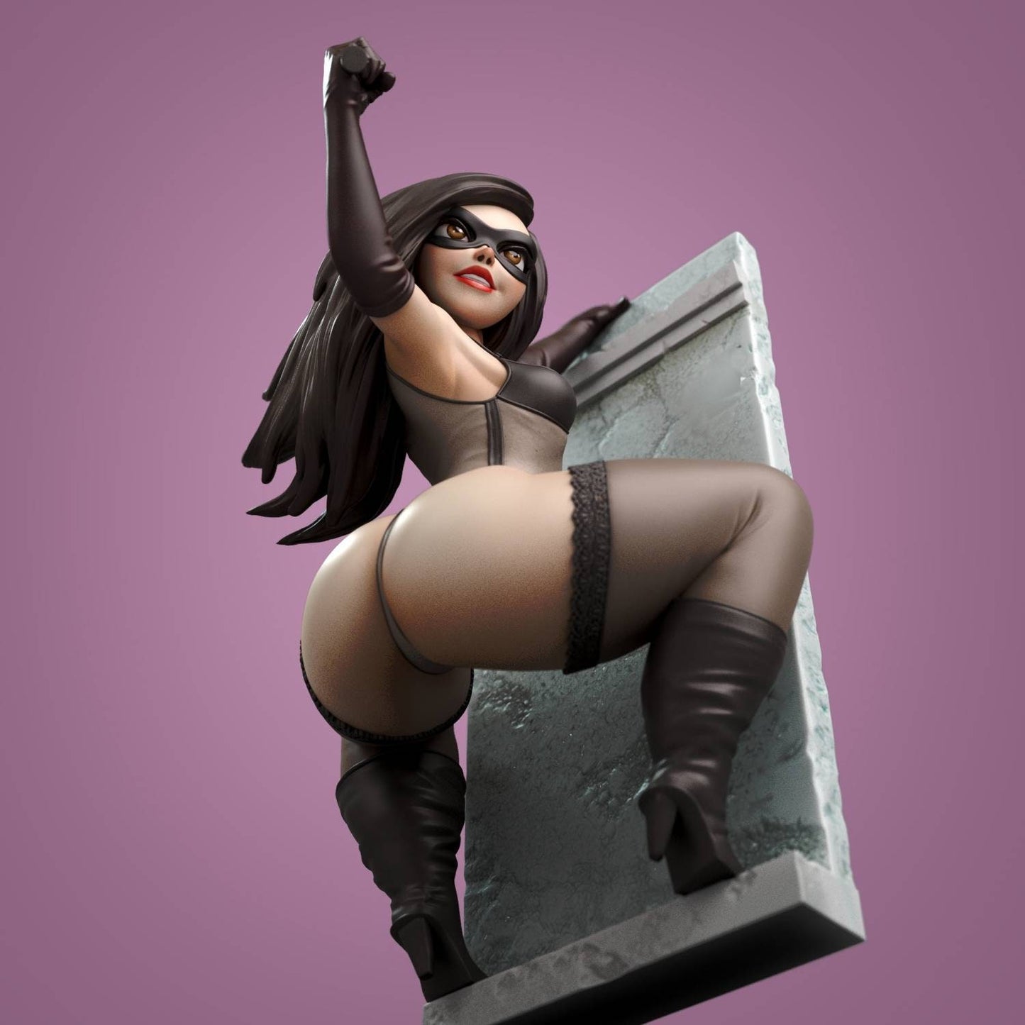 Auntie - original character art - sfw - nsfw - unpainted - 3d printed - figurine - statue