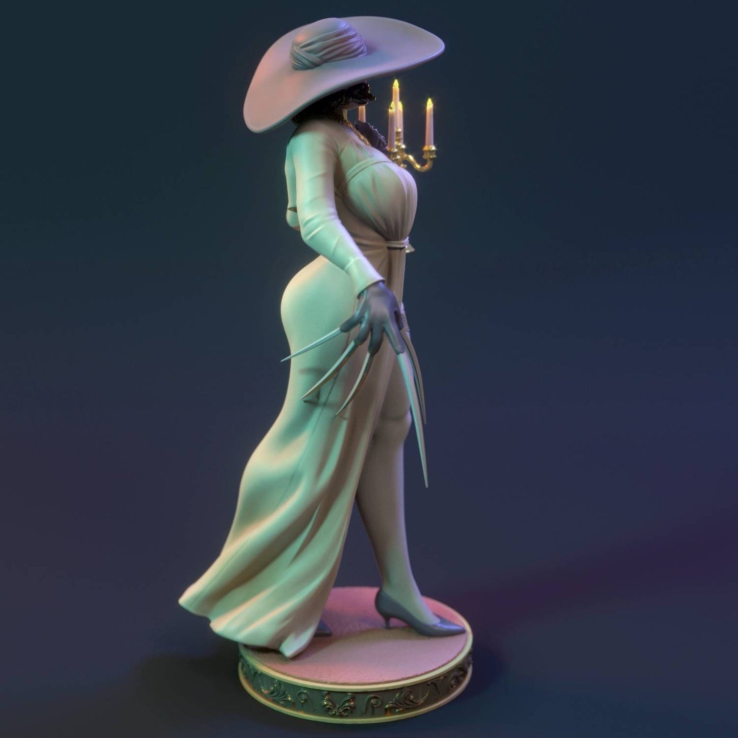 Lady Dimitrescu - SFW - NSFW - sexy -  unpainted - 3d print - fan art - figurine