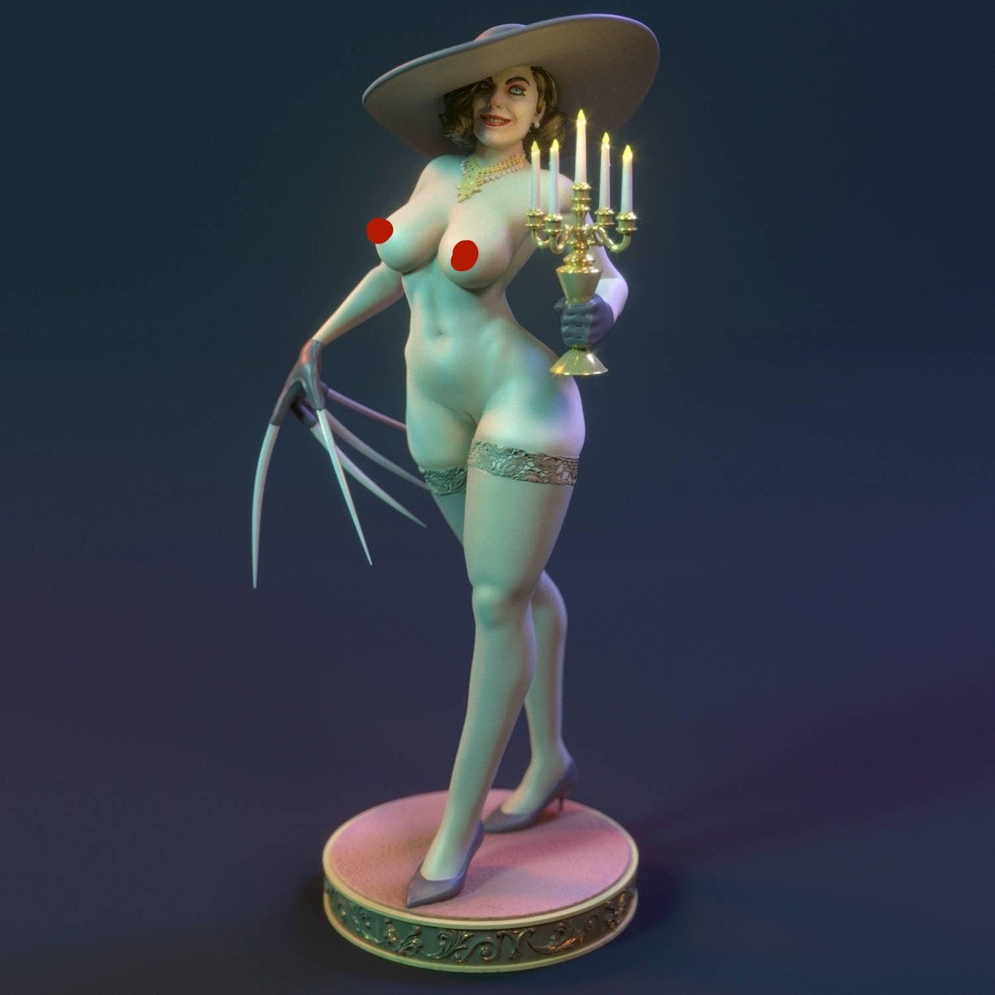 Lady Dimitrescu - SFW - NSFW - sexy -  unpainted - 3d print - fan art - figurine