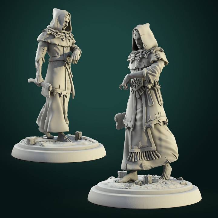 Cultists - 32mm scale  - D&D - pathfinder - tabletop - rpg - fantasy - miniature - white werewolf tavern