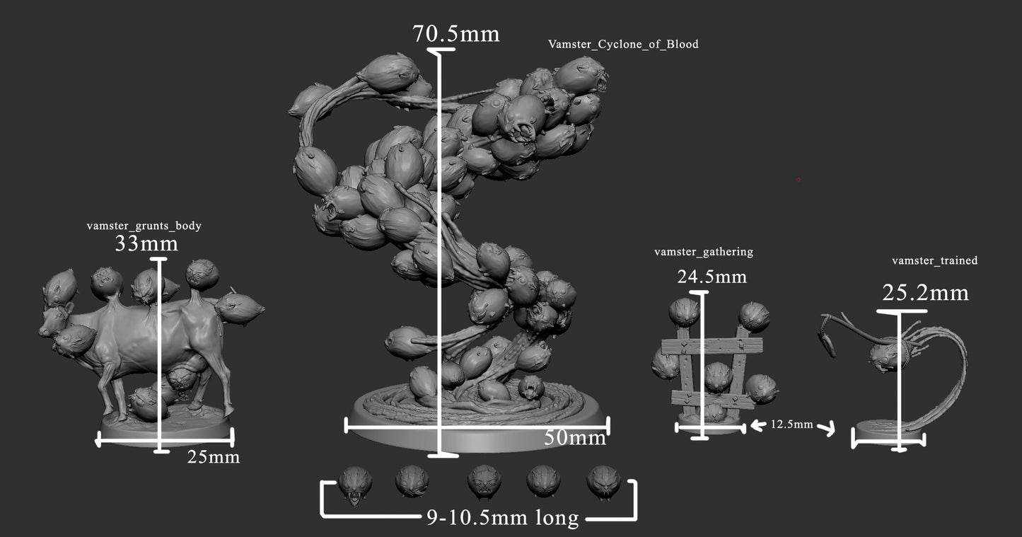 Adorable Nightmares - Vampsters - 32MM - Scale - Fantasy - TableTop - RPG - Miniatures - MiniMonsterMayhem