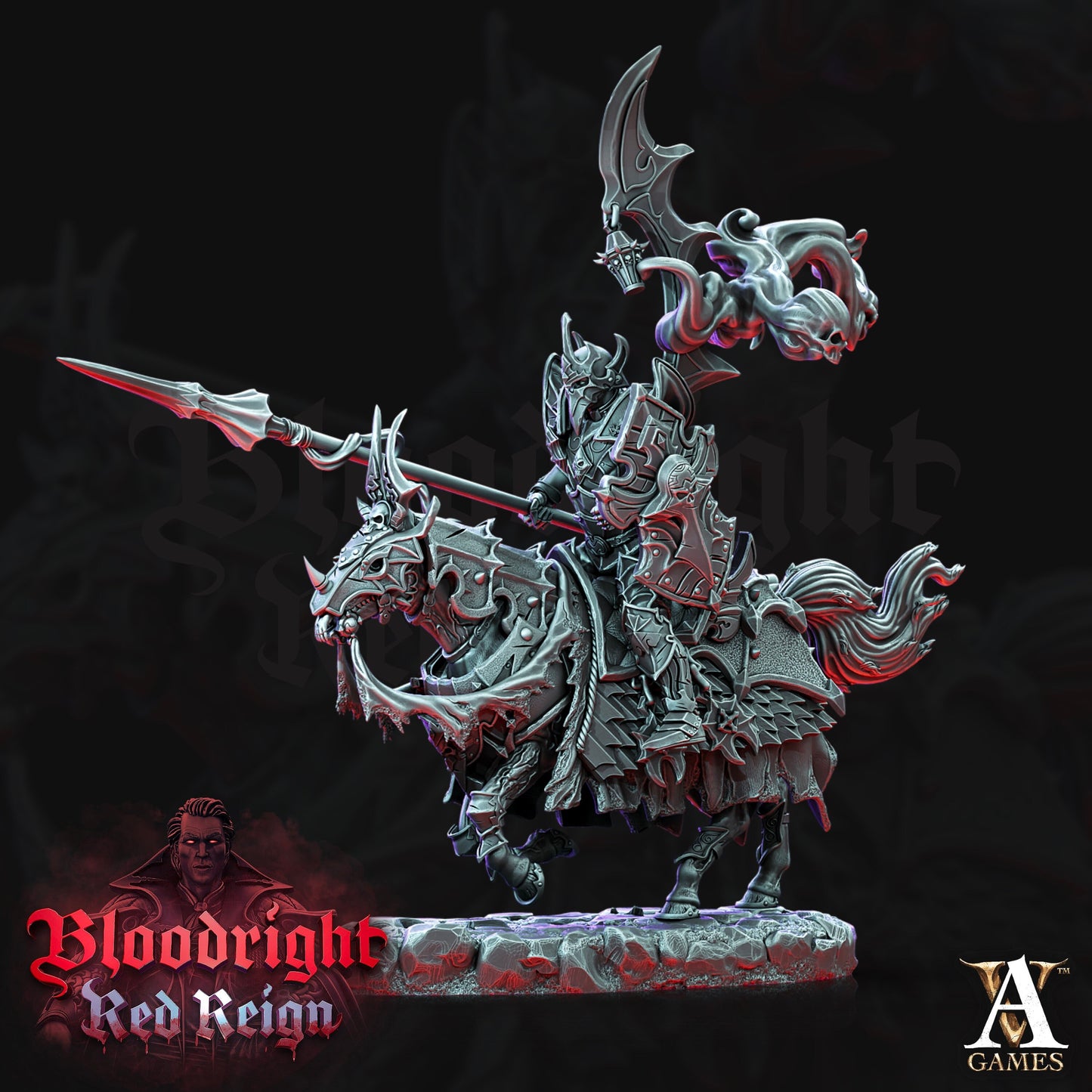 Dread Hussars- Archvillian Games – Bloodrite Red Reign - Fantasy - DnD - RPG - Tabletop - Gaming - miniature