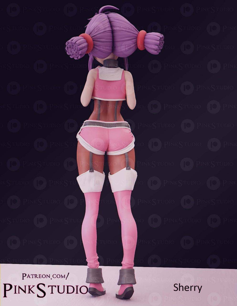 Sherry - Cute - sfw - NSFW - elf gir - pink studios - unpainted - 3d printed - figure - statue