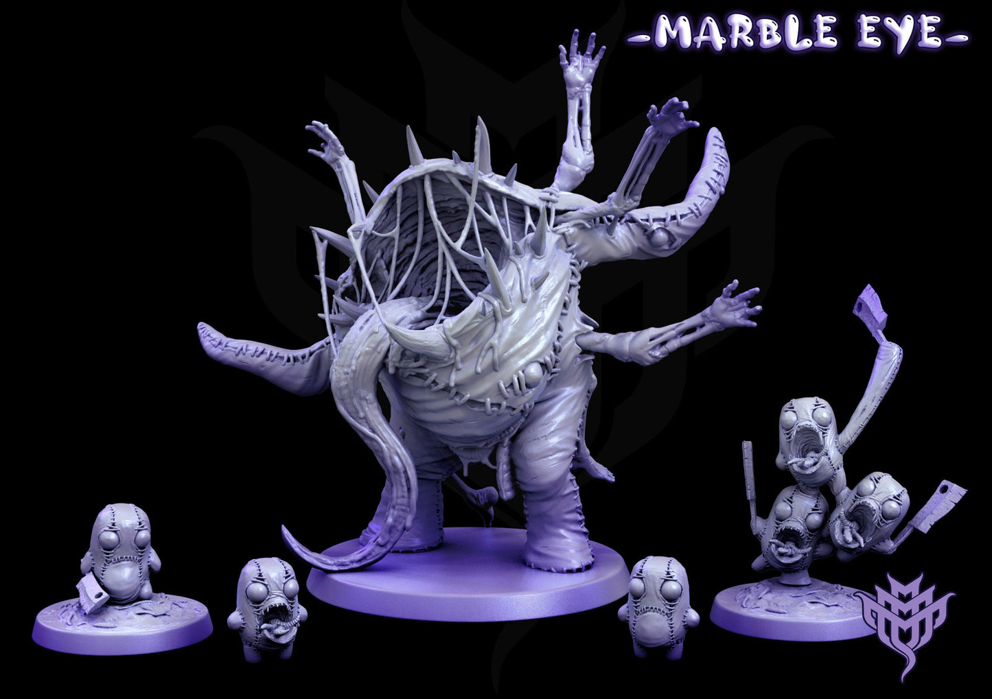 AdorableNightmares - Marble eyes - 32mm - scale - fantasy - tabletop - rpg - miniatures - MiniMonsterMayhem