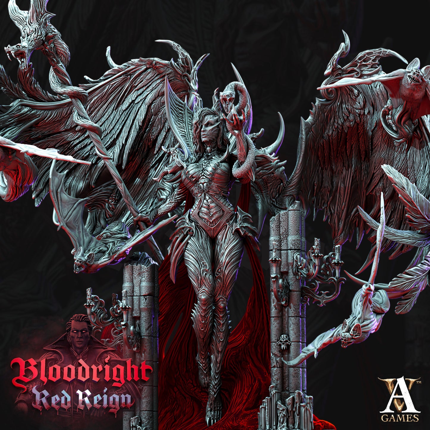 Lilith, the First Blood Daughter - Archvillian Games – Bloodrite Red Reign - Fantasy - DnD - RPG - Tabletop - Gaming - miniature