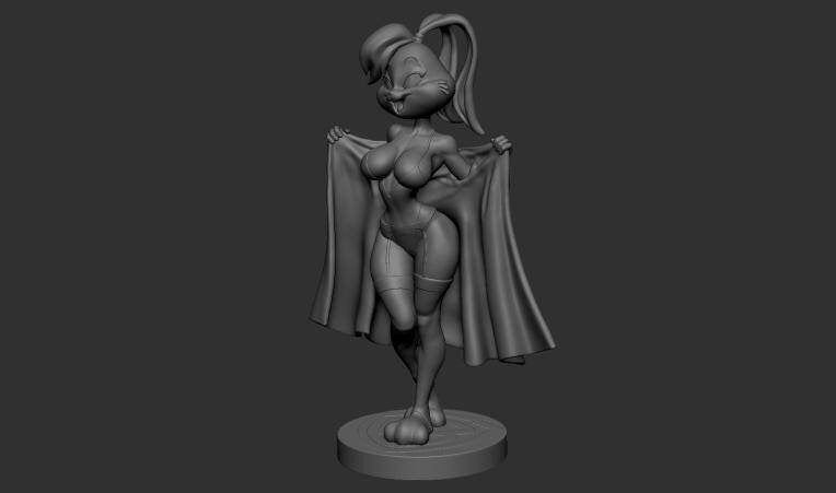 Lola Bunny - bugs - Sexy - sfw - nsfw - unpainted - 3d printed model - fan art