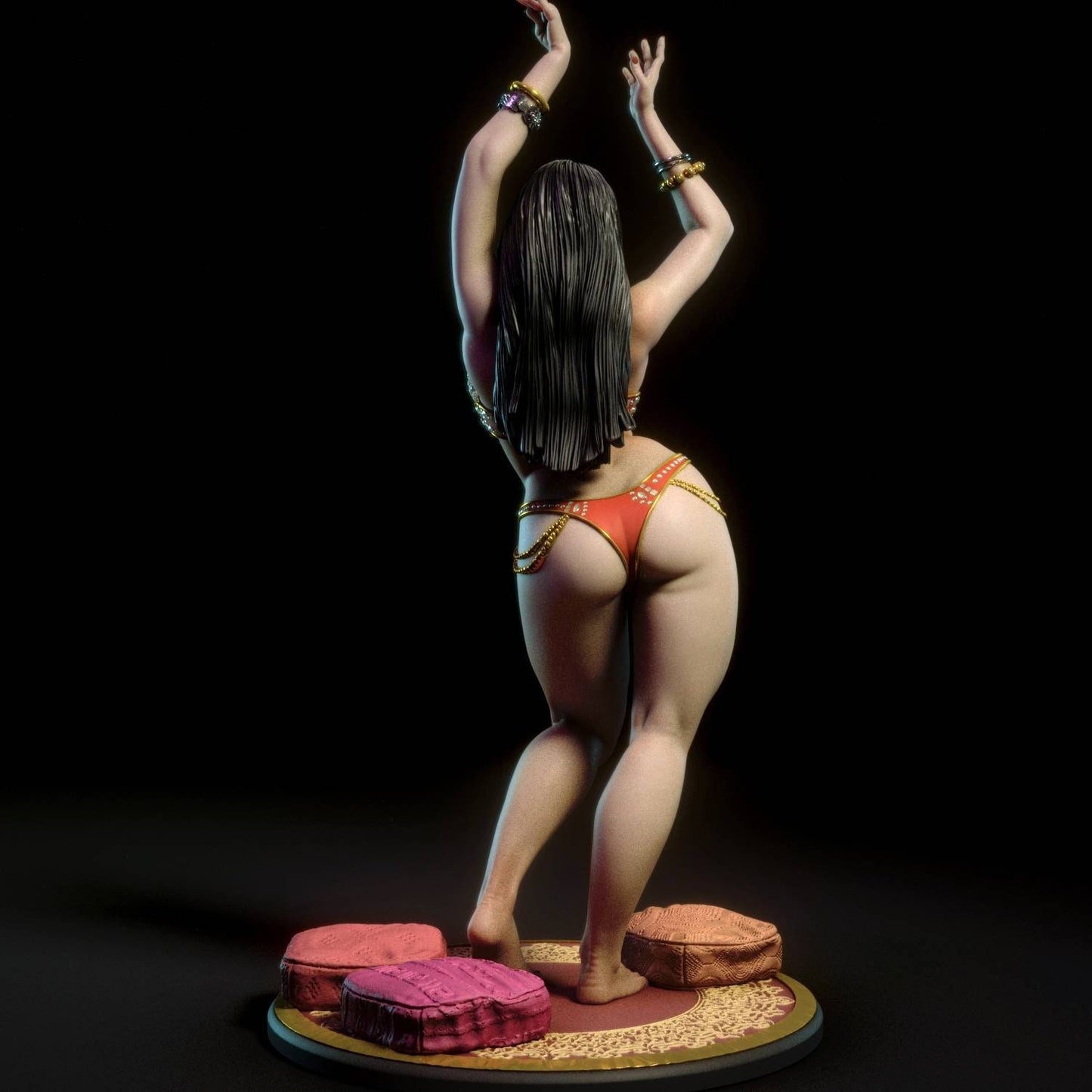 Belly Dancer - Sexy - sfw - nsfw - unpainted - 3d printed model -