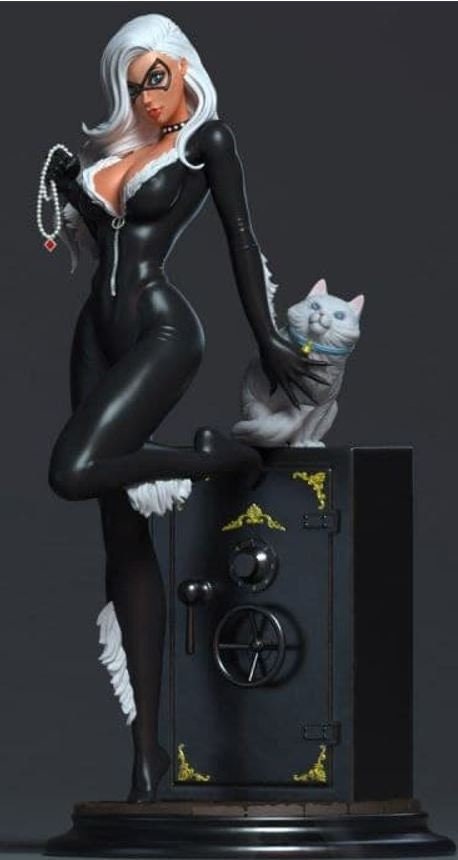 Black Cat safe cracker - SFW - NSFW - unpainted - 3D printed model -