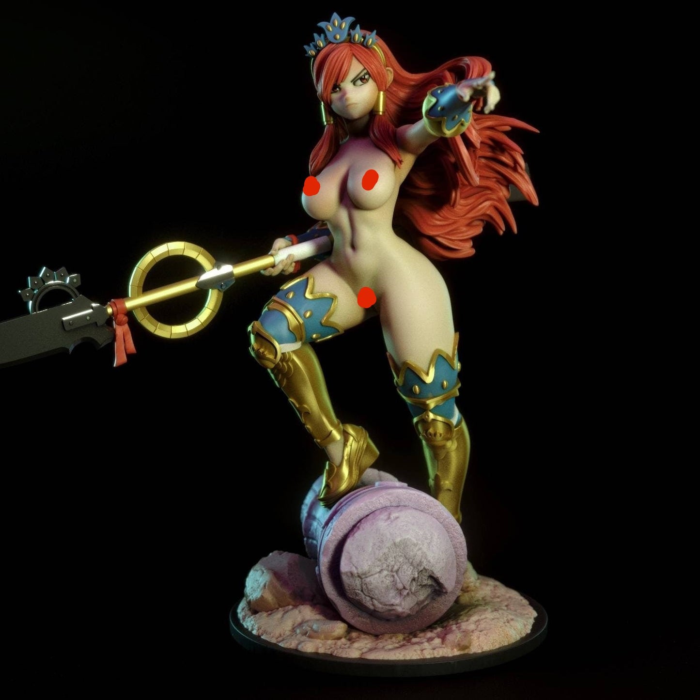 Ezra Scarlett - Fairy tale - sfw - NSFW- pinup - unpainted - FAN ART -  3d printed- statue