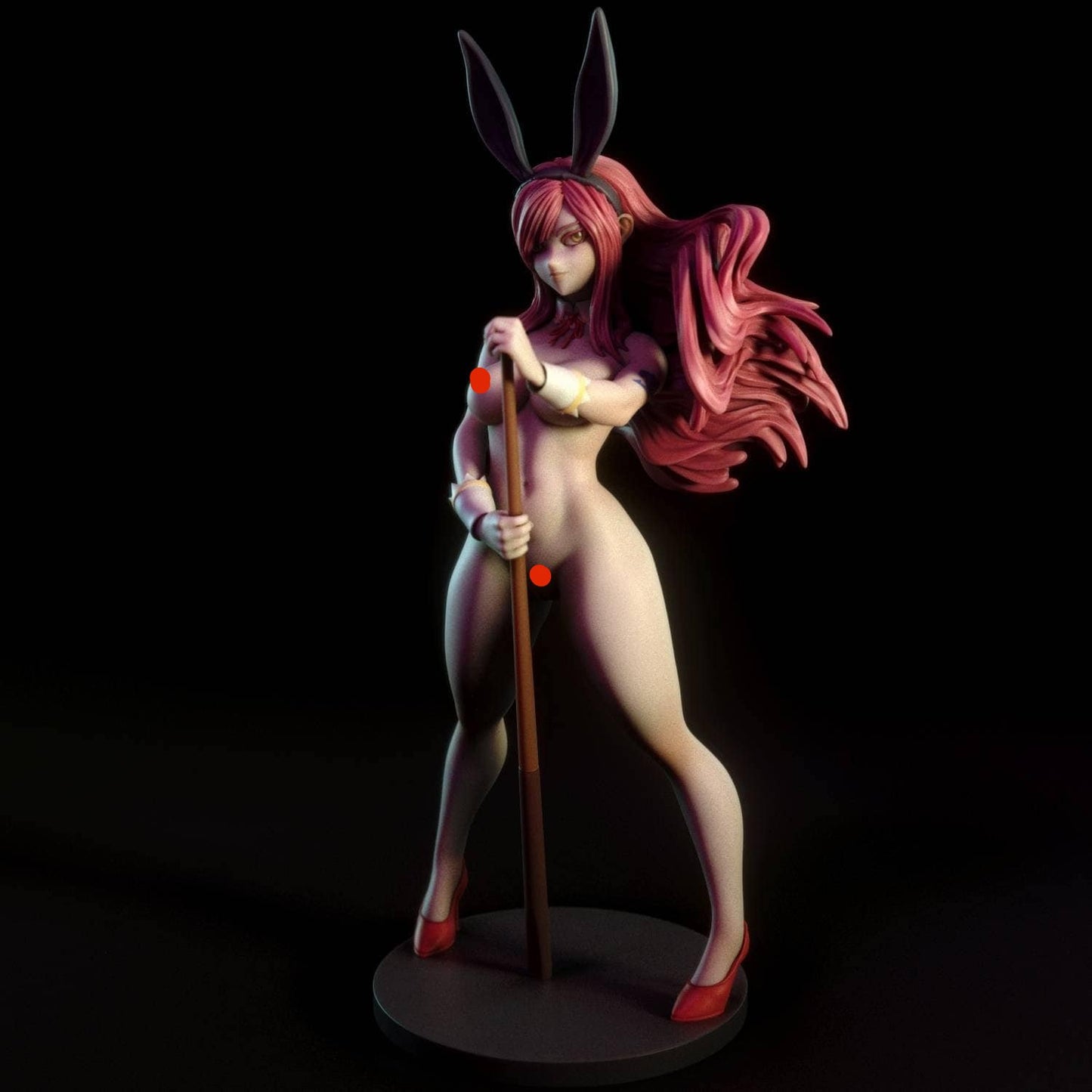 Ezra Scarlett bunny - sfw - nsfw - fan art - unpainted - 3d printed statue