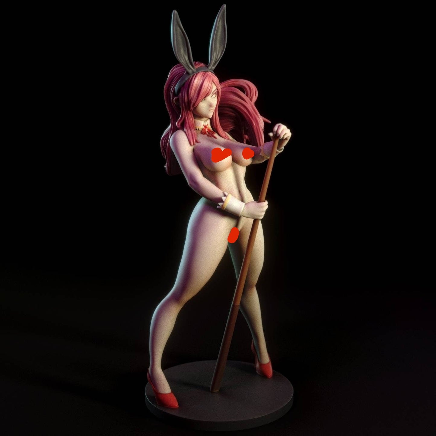 Ezra Scarlett bunny - sfw - nsfw - fan art - unpainted - 3d printed statue