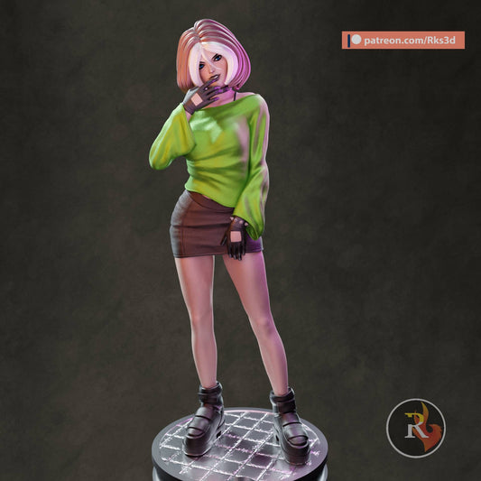 Rogue evolution - Sexy - unpainted - 3d printed model - fan art