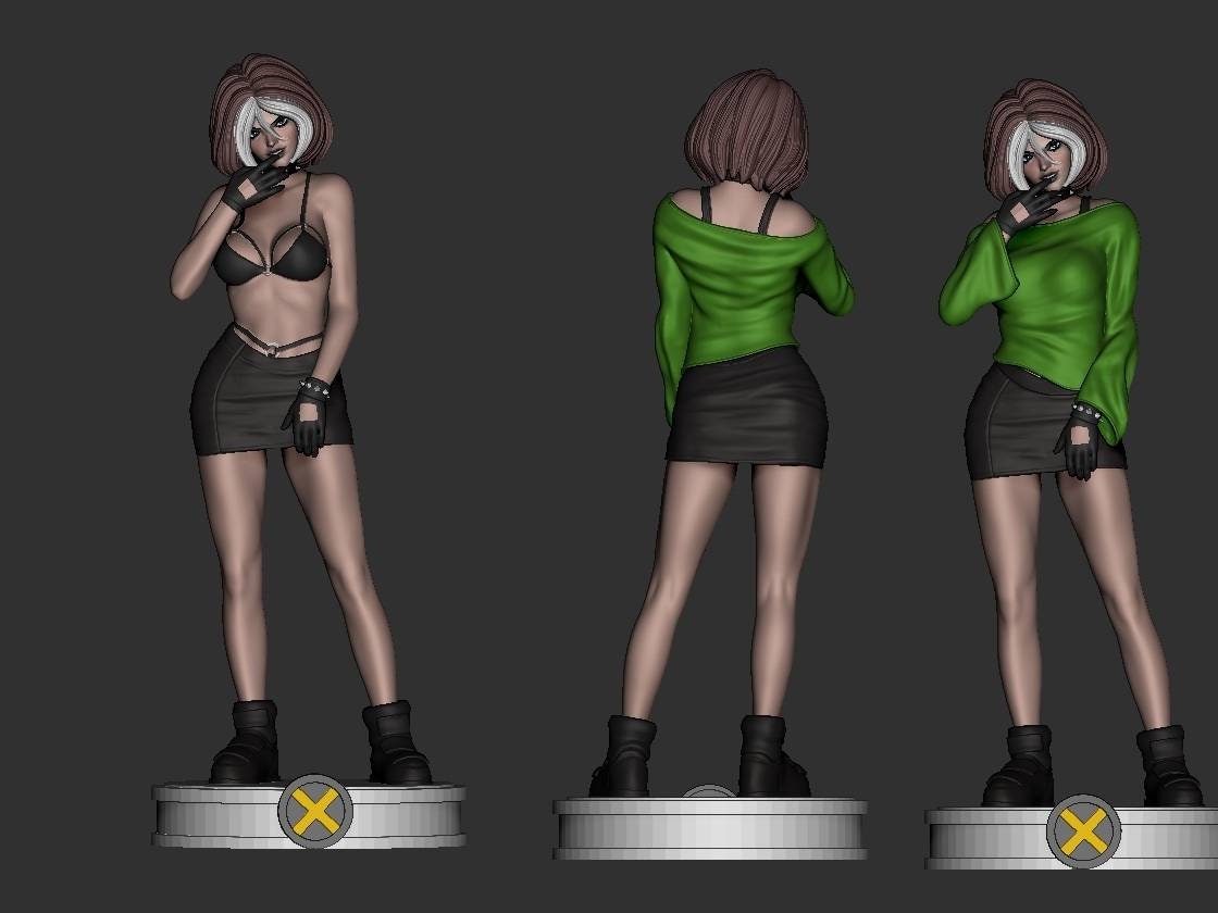 Rogue evolution - Sexy - unpainted - 3d printed model - fan art