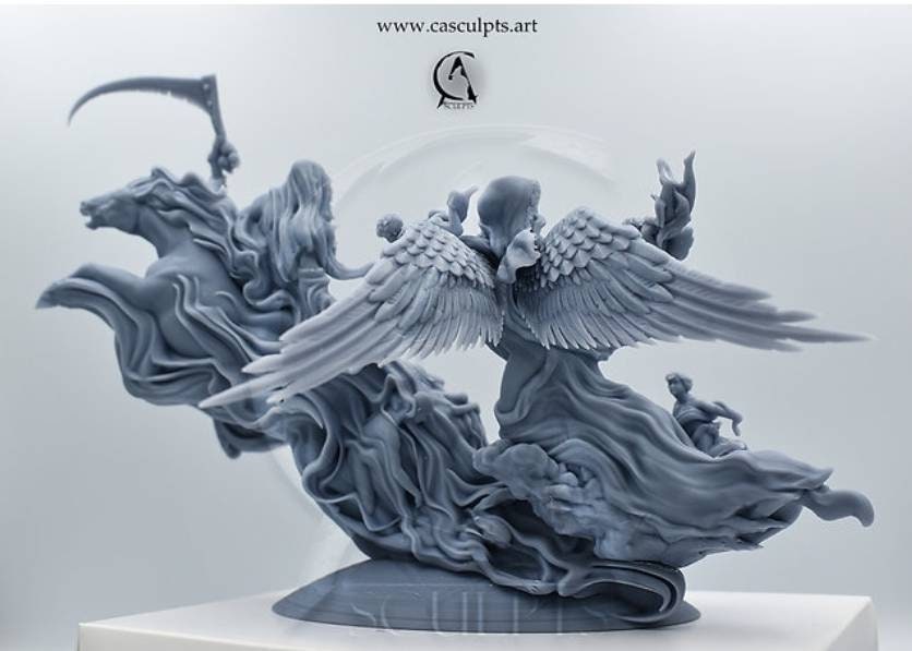 Ouroboros - cycle of life and death - unpainted - 3d printed model