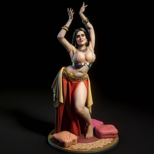 Belly Dancer - Sexy - sfw - nsfw - unpainted - 3d printed model -