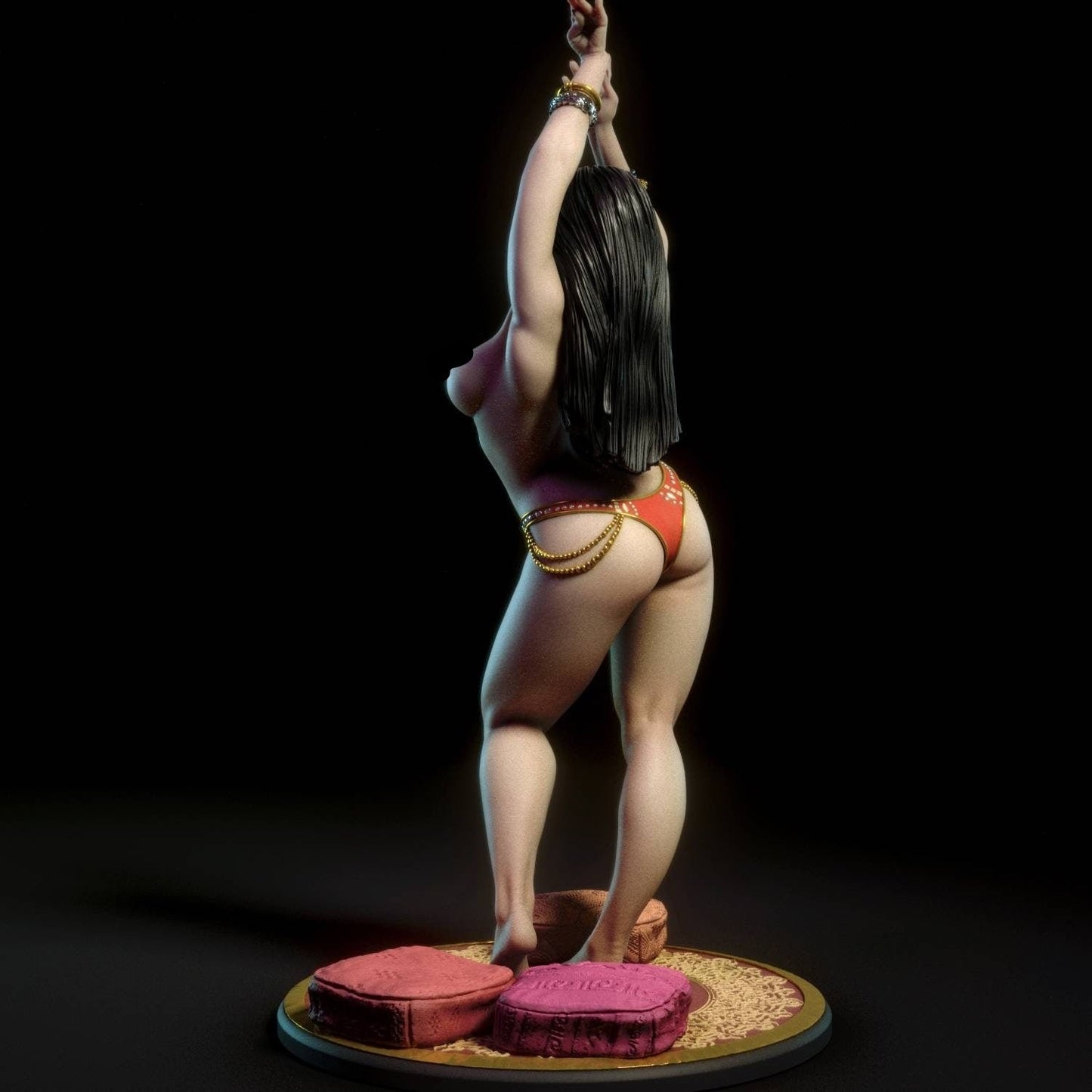 Belly Dancer - Sexy - sfw - nsfw - unpainted - 3d printed model -