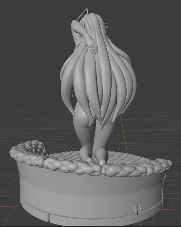 Rias Gremory Kneeling - Sfw - NSFW - Unpainted - 3d printed model - Fan art