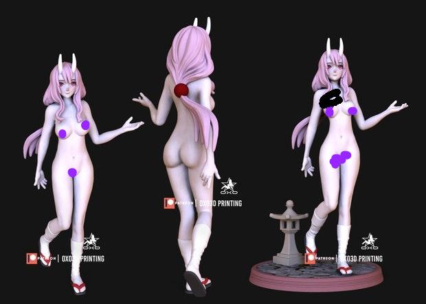 Shuna - sexy oni anime girl - That time I got reincarnated as a slime - sfw - nsfw - unpainted - 3d printed model - fan art