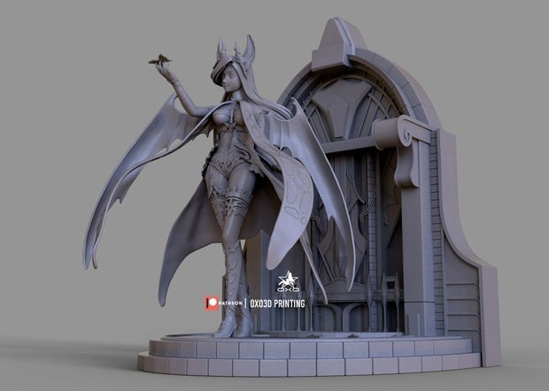 Succubus queen - Mabinogi world - sfw - nsfw - unpainted - 3d printed model - fan art