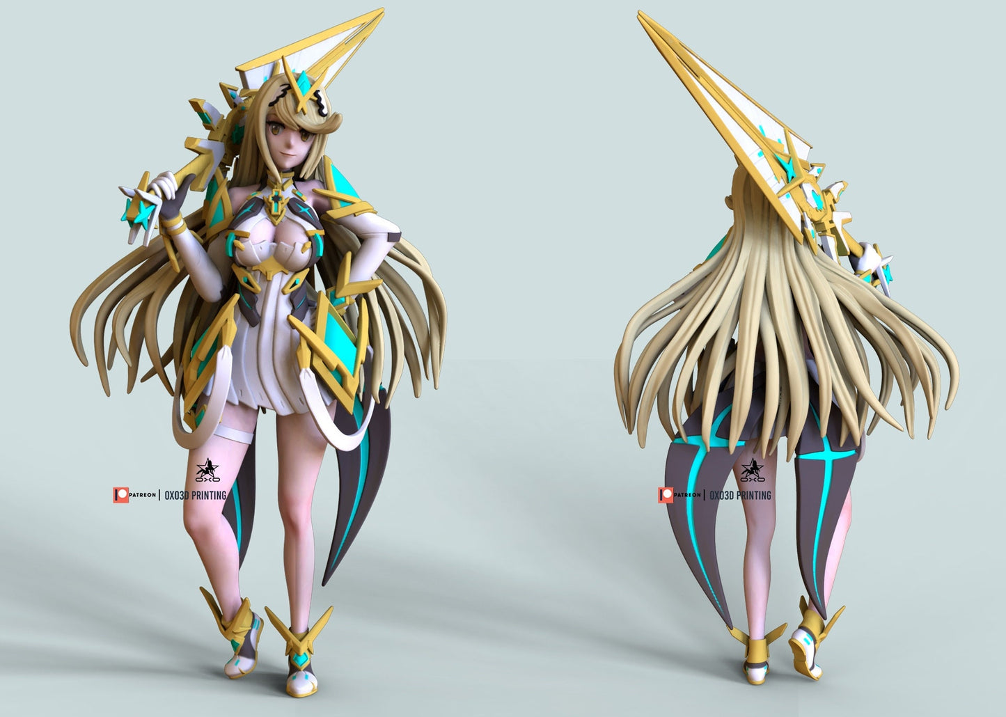 Mythra - Xenoblade Chronicles - sfw - nsfw - unpainted - 3d printed model - fan art