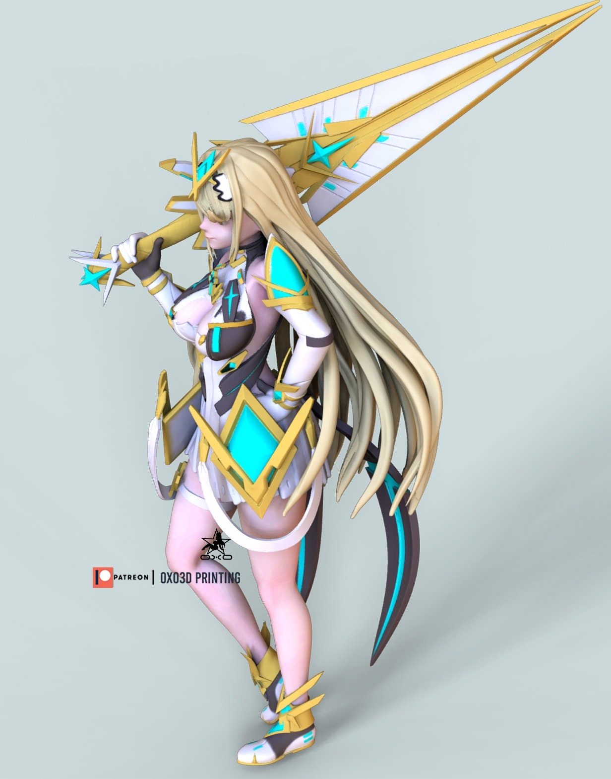 Mythra - Xenoblade Chronicles - sfw - nsfw - unpainted - 3d printed model - fan art