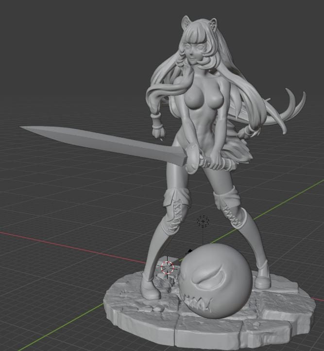 Raphtalia - Rising of the shield hero - SFW - NSFW - UNPAINTED - 3D printed model - Fan art