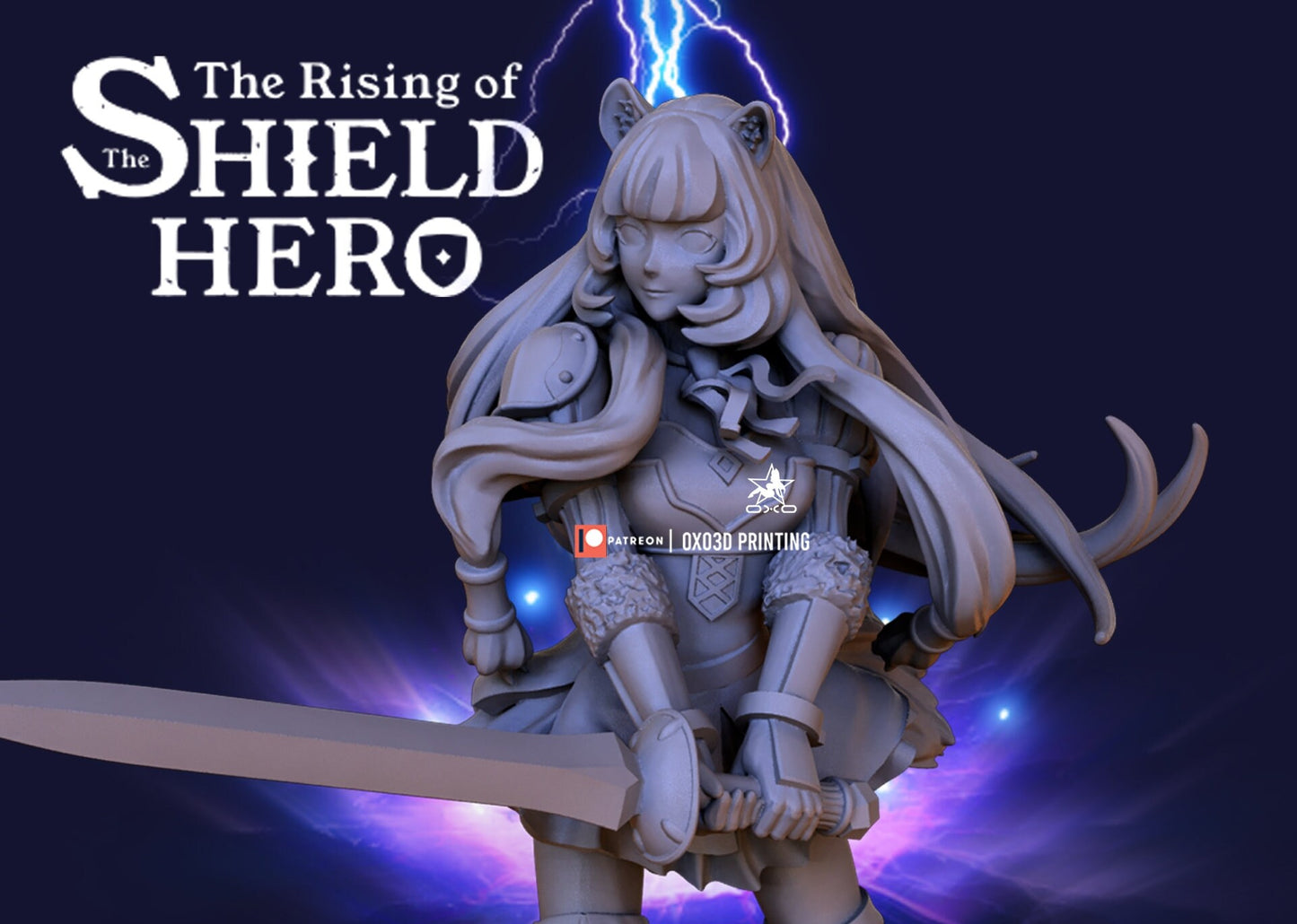 Raphtalia - Rising of the shield hero - SFW - NSFW - UNPAINTED - 3D printed model - Fan art