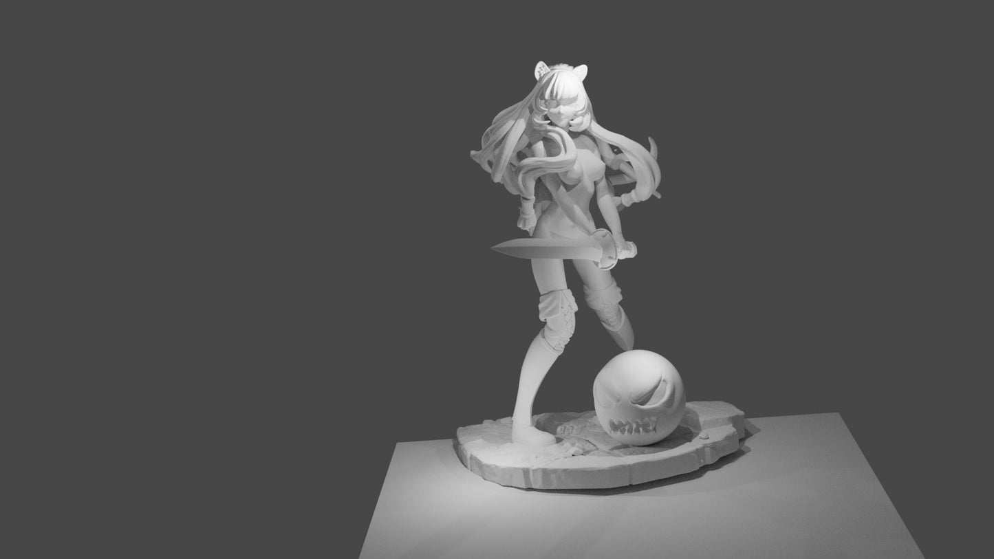 Raphtalia - Rising of the shield hero - SFW - NSFW - UNPAINTED - 3D printed model - Fan art