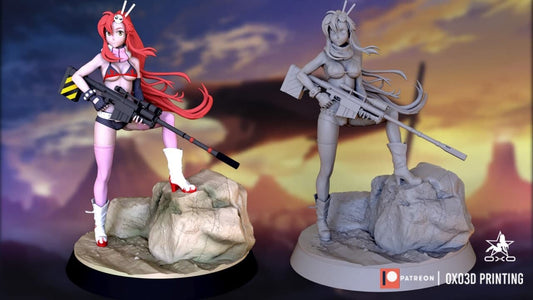 Yoko Litner - Tengen Toppa - SFW - NSFW - UNPAINTED - 3D printed model - fan art