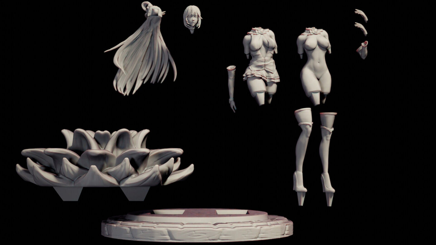 Aqua - Konosuba - SFW - NSFW - Unpainted 3d model - Fan art