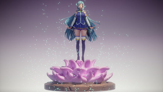 Aqua - Konosuba - SFW - NSFW - Unpainted 3d model - Fan art