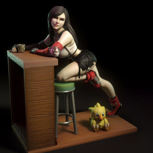 Tifa - Final Fantasy 7 - SFW - NSFW - UNPAINTED - 3D printed model - Fan art