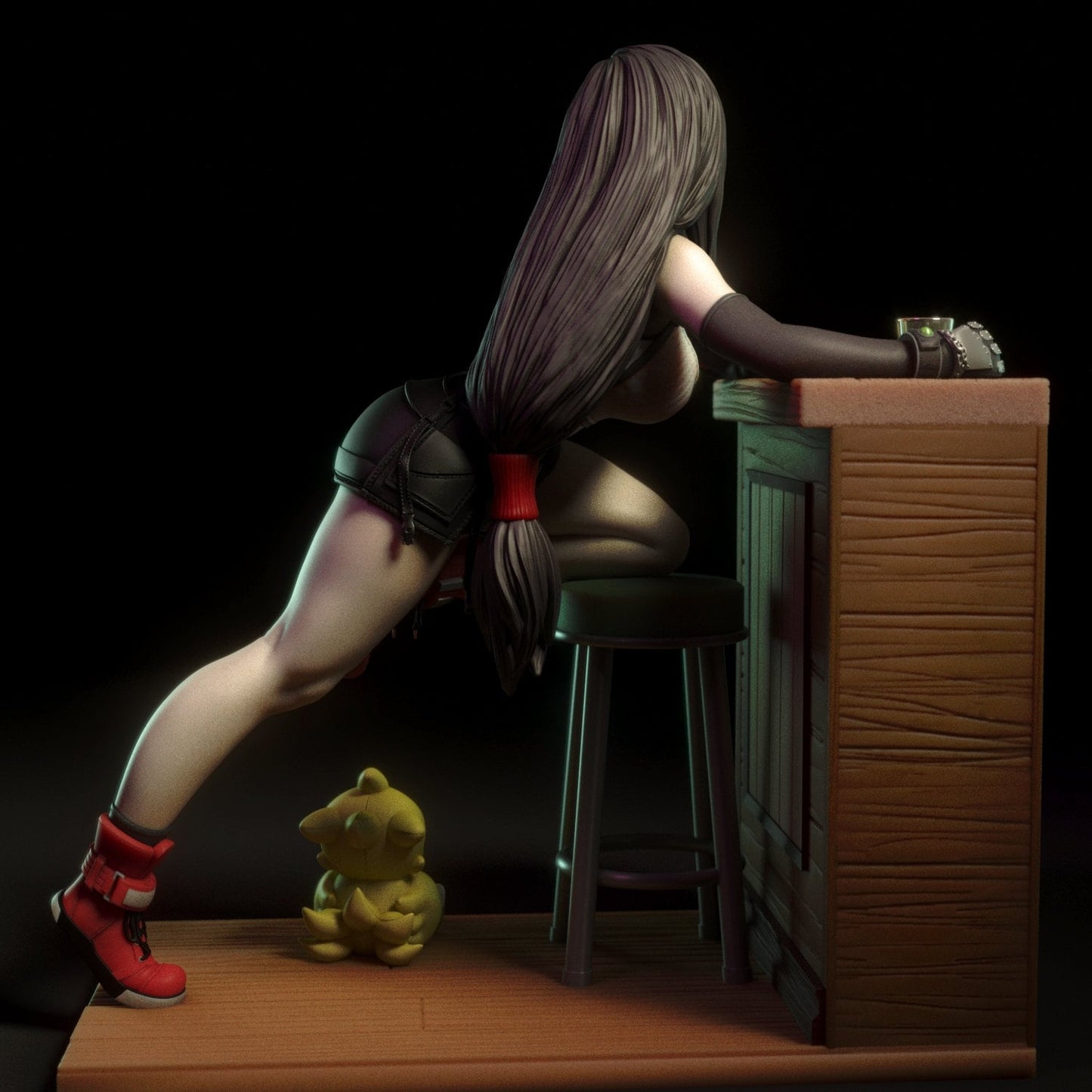 Tifa - Final Fantasy 7 - SFW - NSFW - UNPAINTED - 3D printed model - Fan art