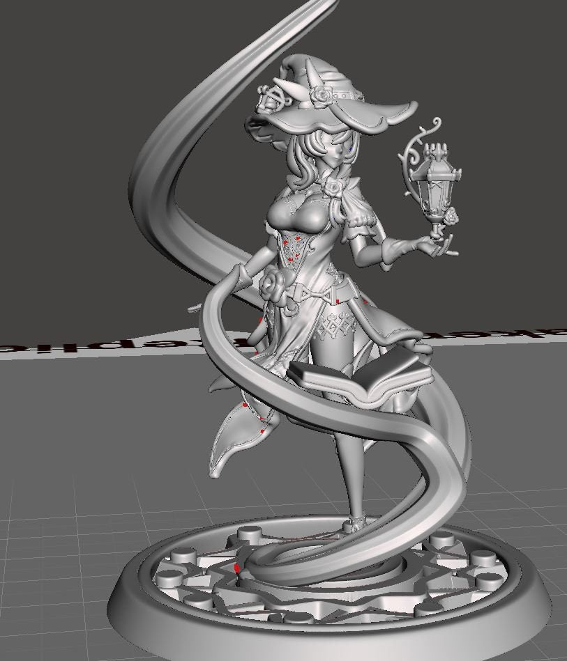 Lisa - Genshin Impact - SFW - NSFW - UNPAINTED - 3D Printed model - fan art