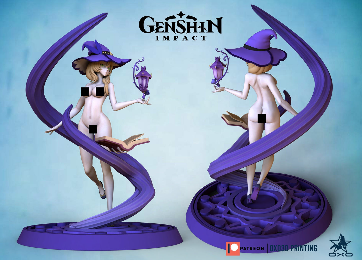 Lisa - Genshin Impact - SFW - NSFW - UNPAINTED - 3D Printed model - fan art