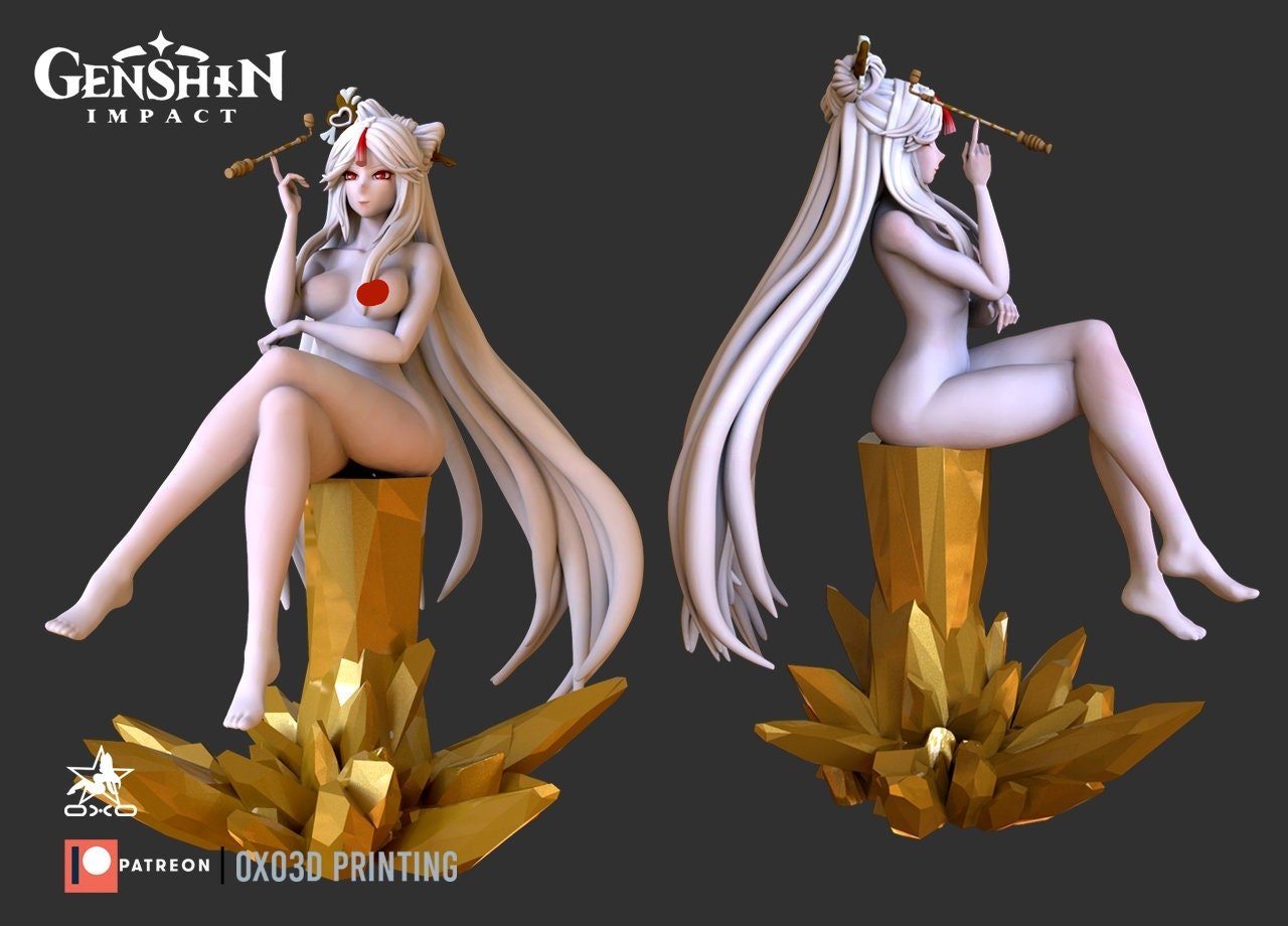 Ningguang - Genshin Impact - SFW - NSFW - unpainted - 3d printed model - fan art