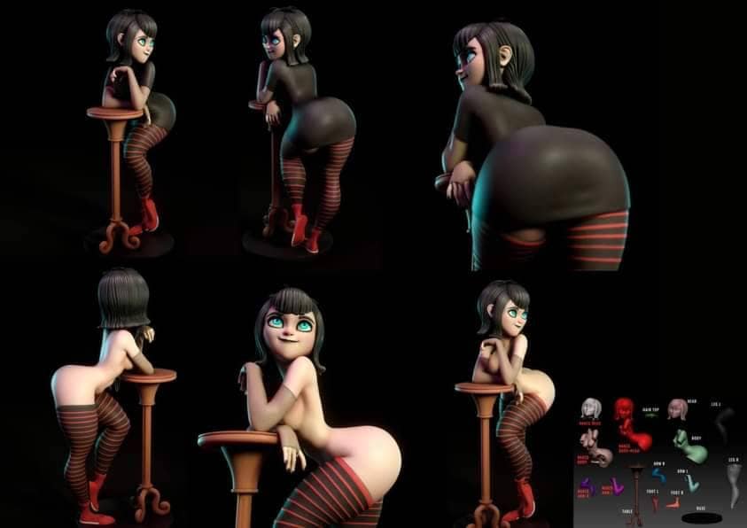 Mavis - Sexy - sfw - nsfw - unpainted - 3d printed model  fan art