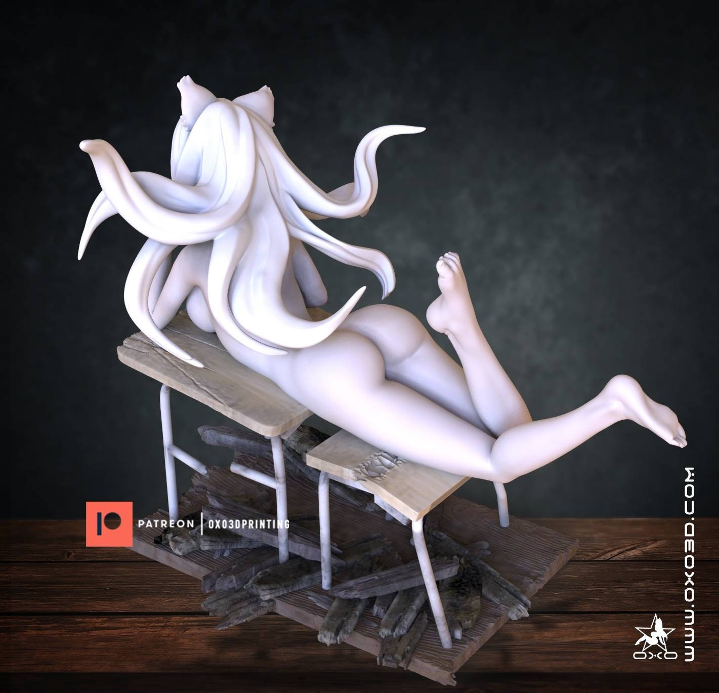 Black Hanekawa - sfw - nsfw - unpainted - 3D printed - model - fan art