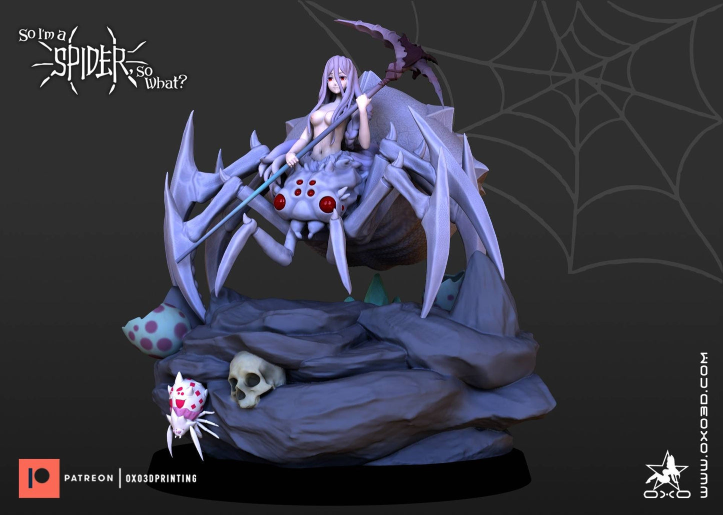 Kumoko - spider lady - so I'm a spider - sfw - nsfw - unpainted - 3d printed model - fan art