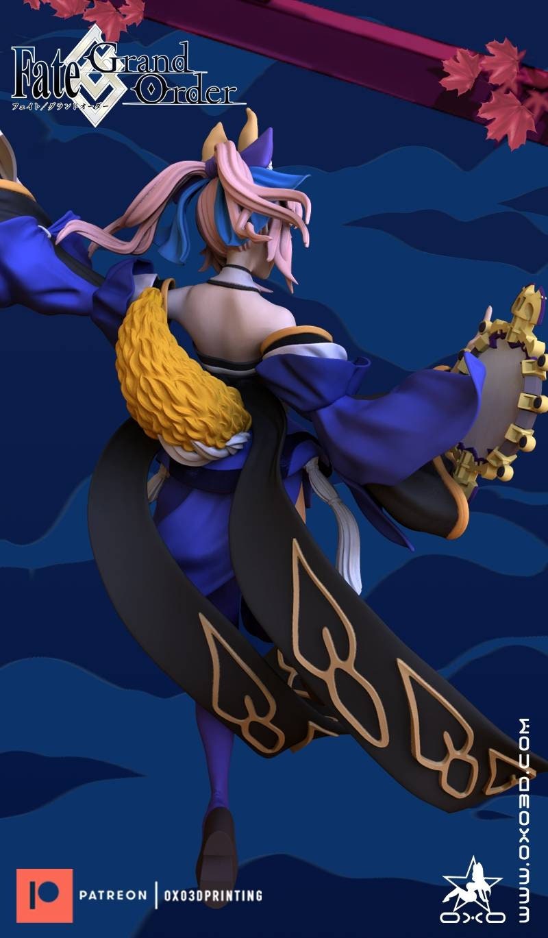 Tamamo no Mae - fate grand order - sfw - nsfw - unpainted - 3d printed model - fan art