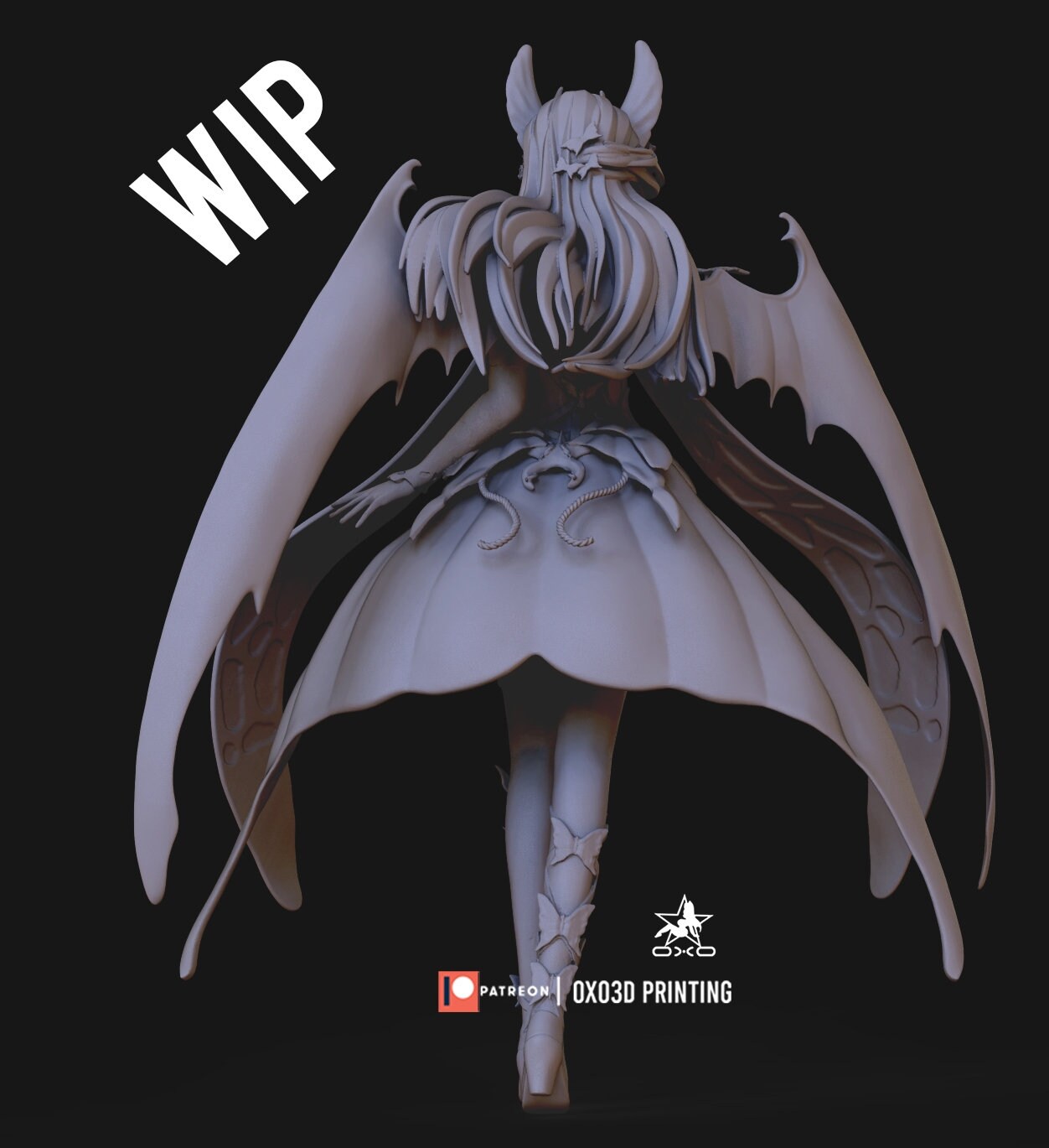 Succubus queen - Mabinogi world - sfw - nsfw - unpainted - 3d printed model - fan art