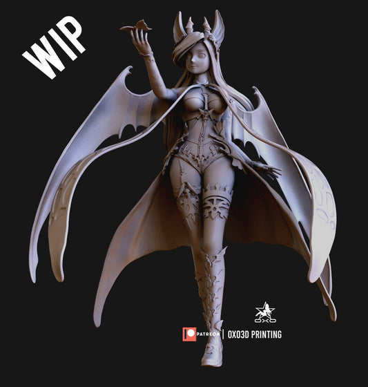 Succubus queen - Mabinogi world - sfw - nsfw - unpainted - 3d printed model - fan art